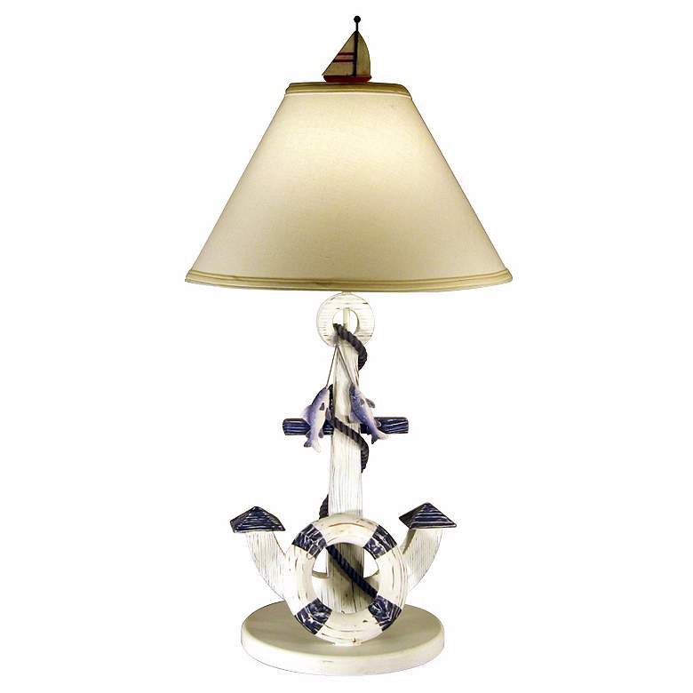 Image 1 Nautical Anchor Themed Table Lamp