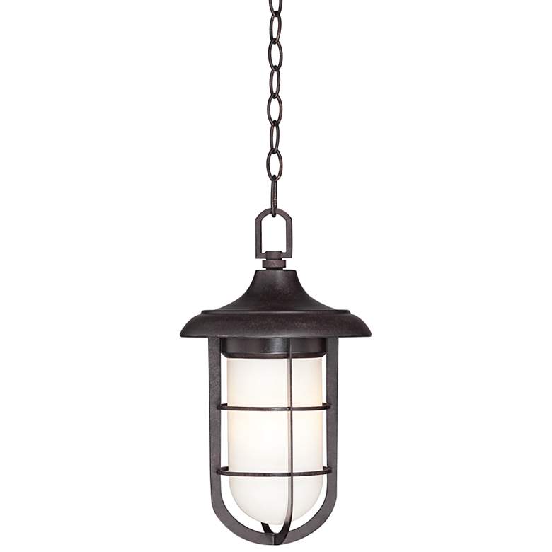 Image 1 Nautical Collection 12 inchH Bronze Outdoor Hanging Light