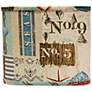 Nautical Patchwork Lamp Shade 11x11x9.5 (Spider)
