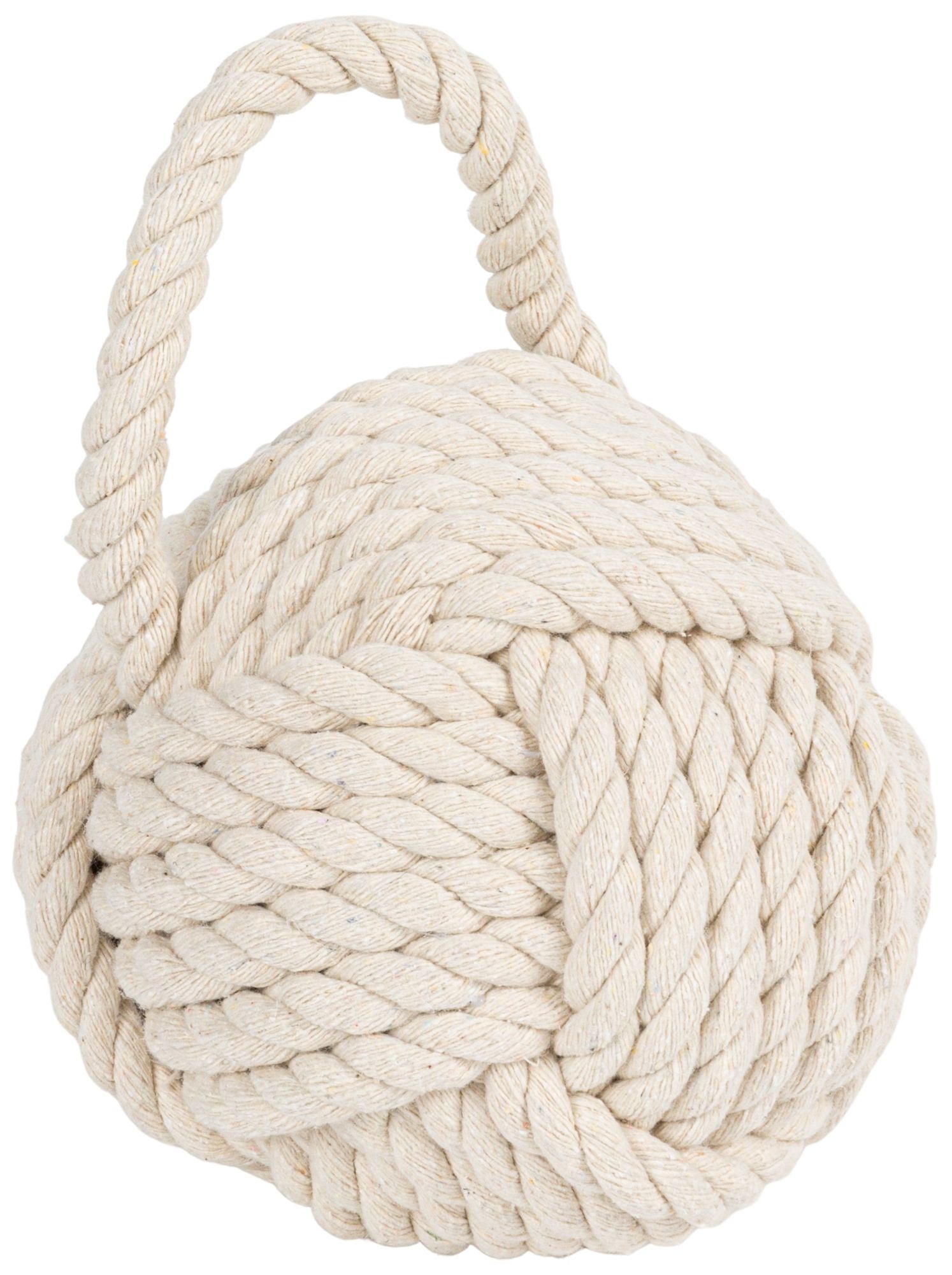 Image 2 Nautical Rope Knot Decorative Cotton Door Stop, Ivory more views