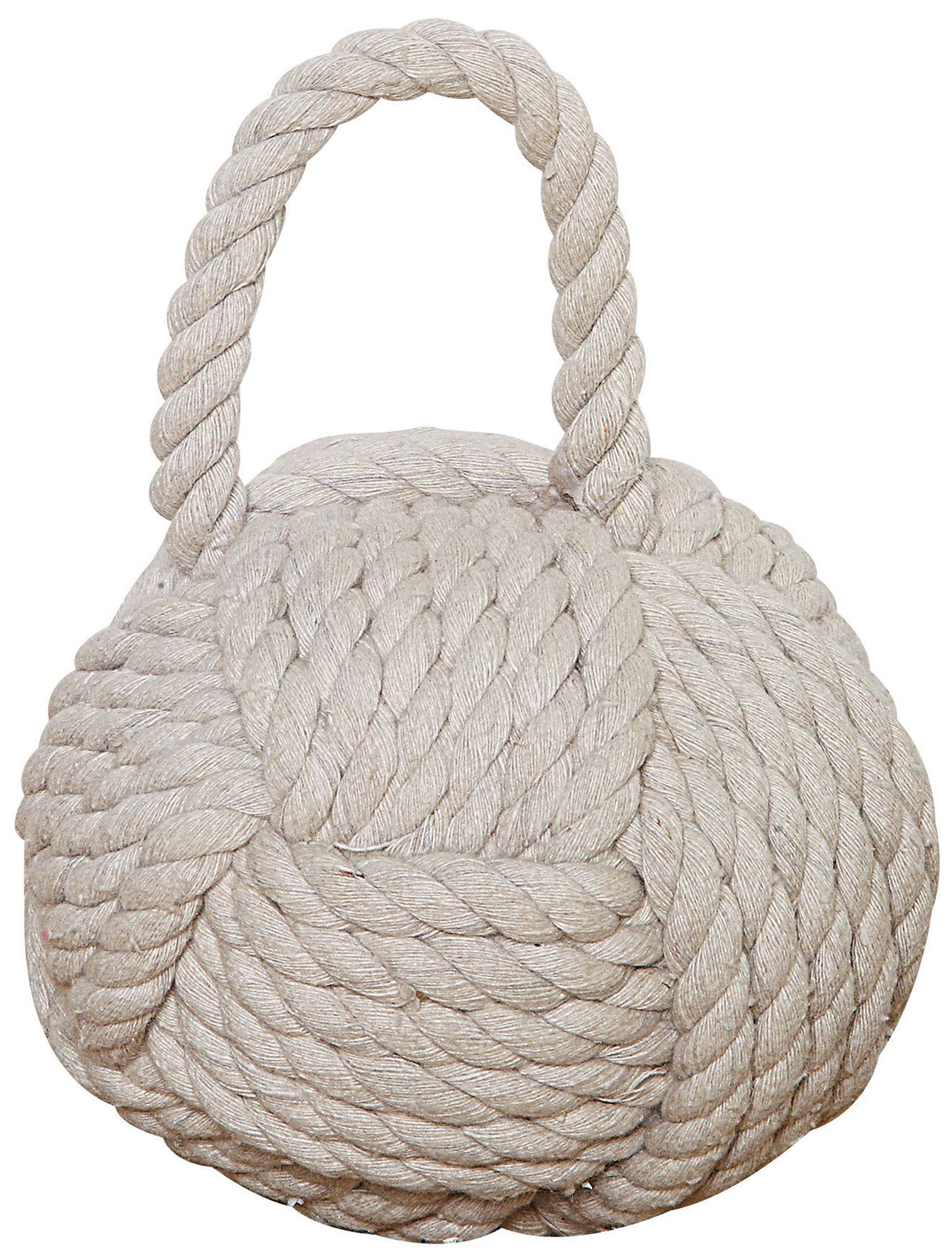 Image 3 Nautical Rope Knot Decorative Cotton Door Stop, Ivory more views