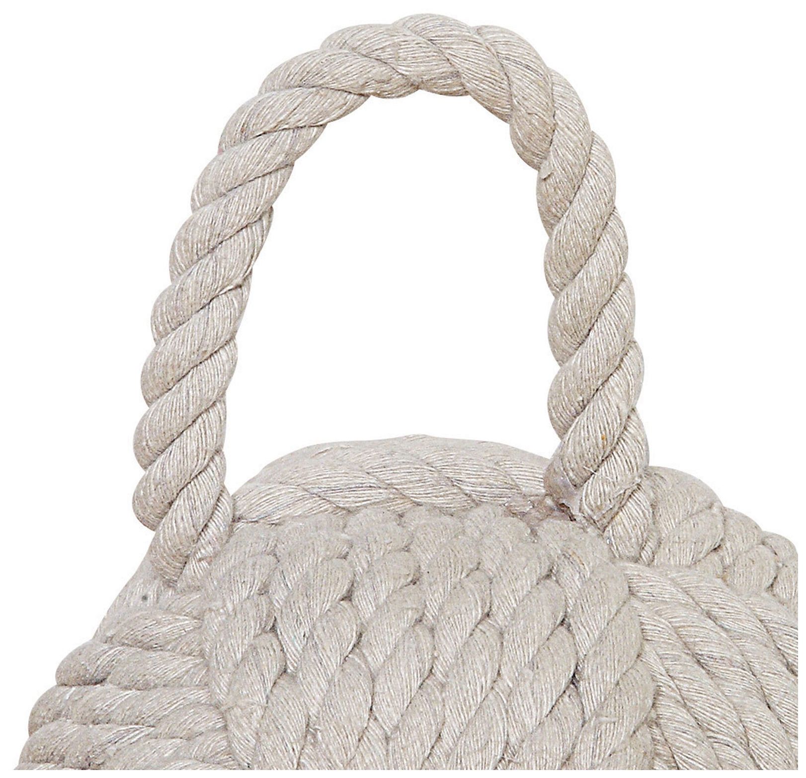 Image 6 Nautical Rope Knot Decorative Cotton Door Stop, Ivory more views