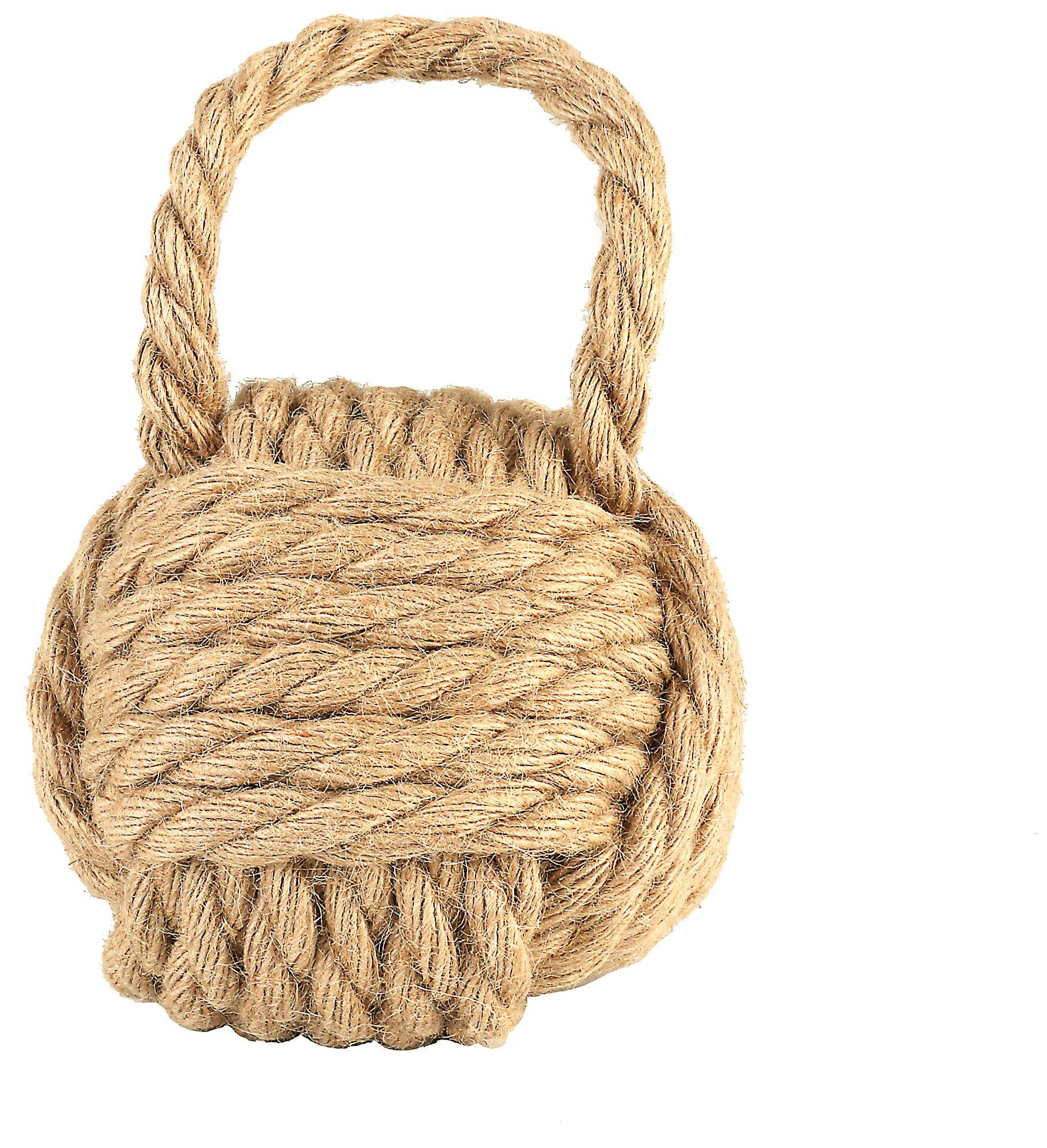 Image 3 Nautical Rope Knot Decorative Cotton Door Stop, Natural more views