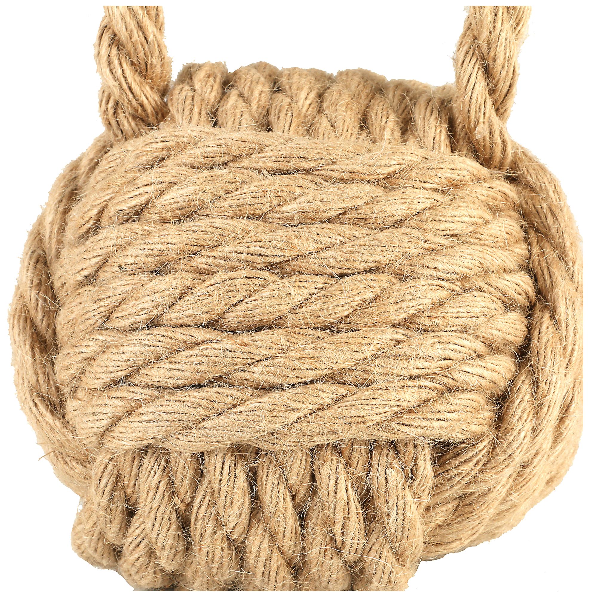 Image 5 Nautical Rope Knot Decorative Cotton Door Stop, Natural more views