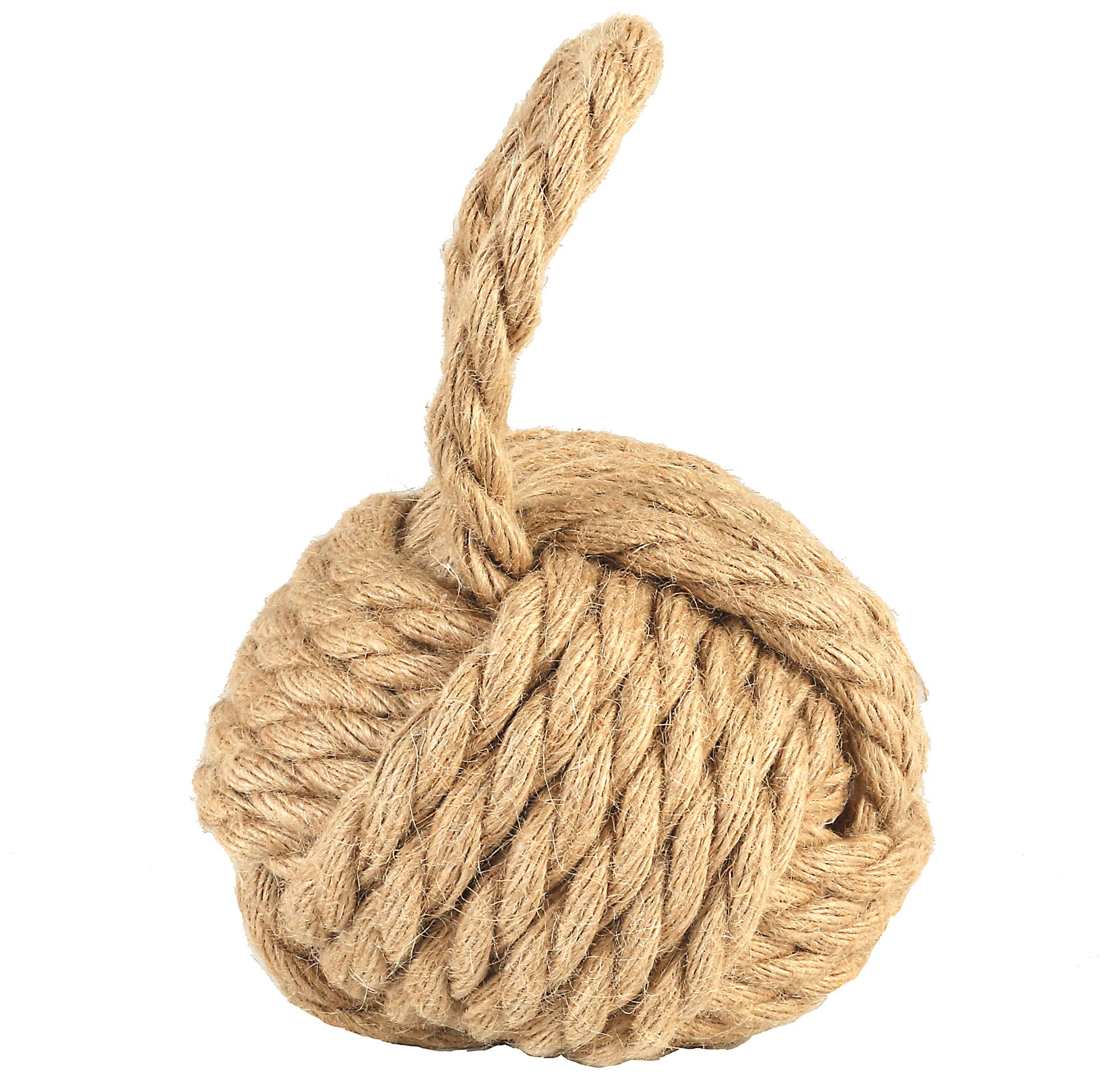 Image 6 Nautical Rope Knot Decorative Cotton Door Stop, Natural more views