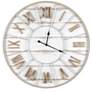 1_Nautical Time White-Washed 36" Round Wall Clock