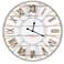 Nautical Time White-Washed 36" Round Wall Clock