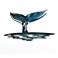 Nautical Whale 35.5"W x 20.9"H Handmade Iron Alternative Wall D&#