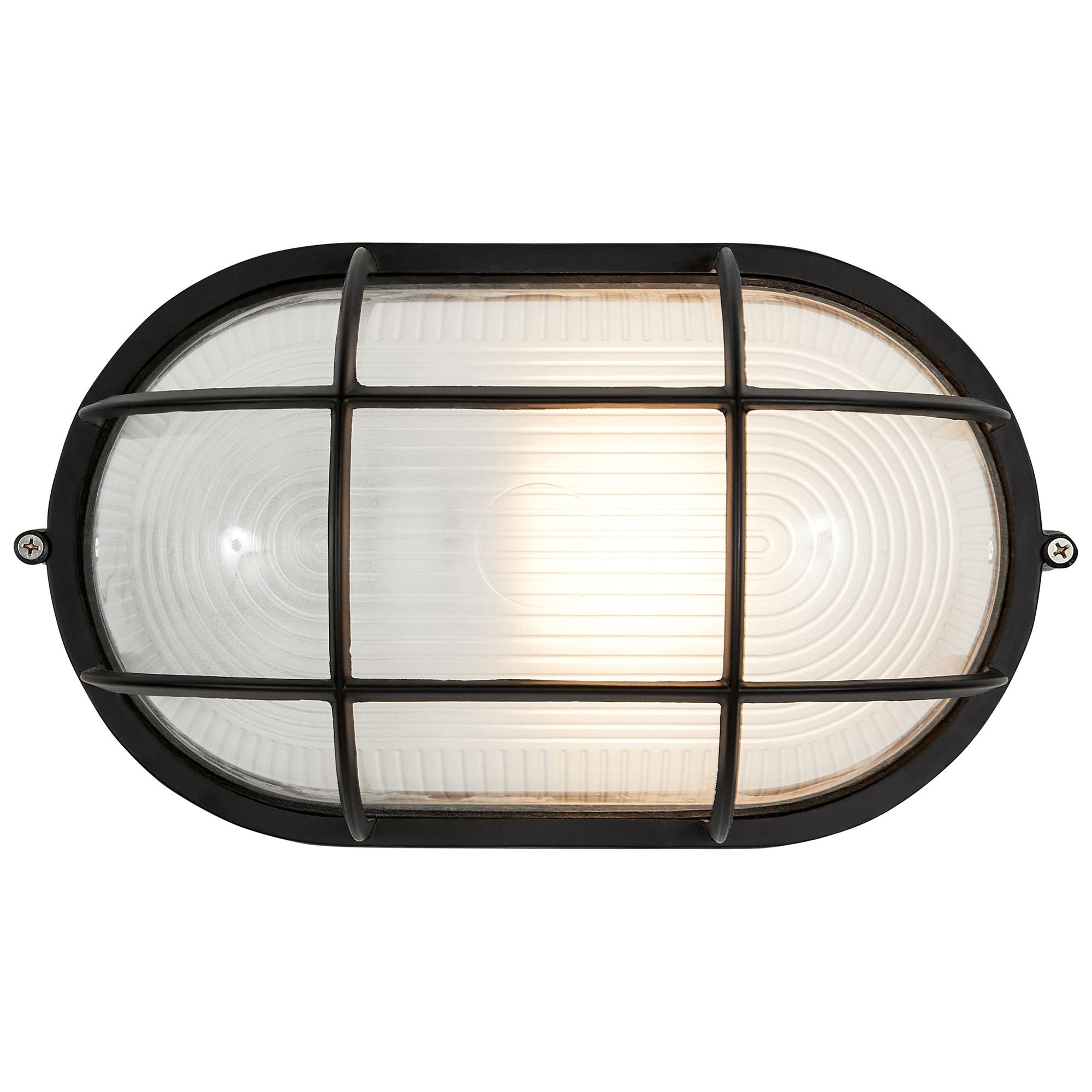 Image 3 Nauticus 4 1/4" High Black Oval Outdoor Bulkhead Wall Light more views