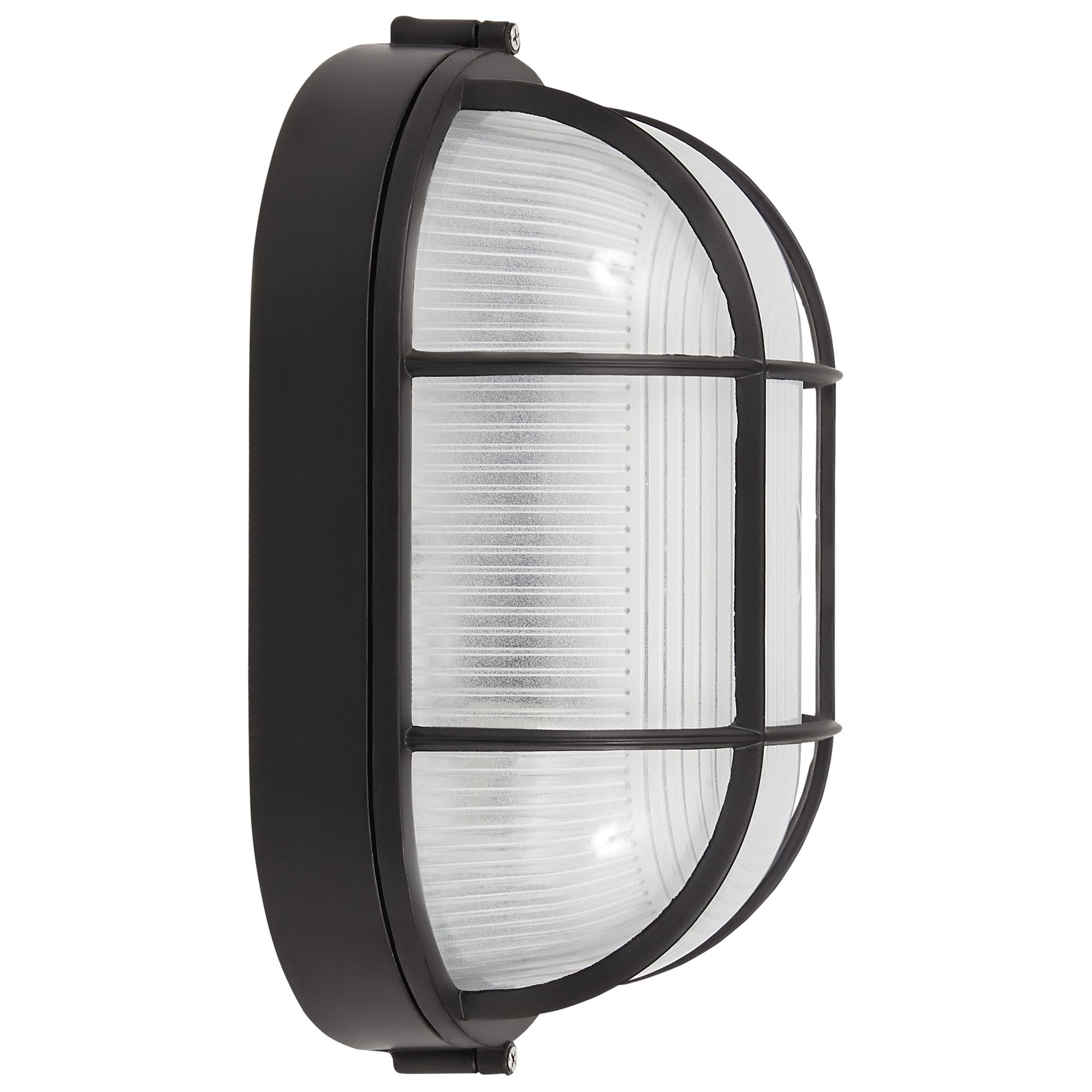 Image 6 Nauticus 4 1/4" High Black Oval Outdoor Bulkhead Wall Light more views