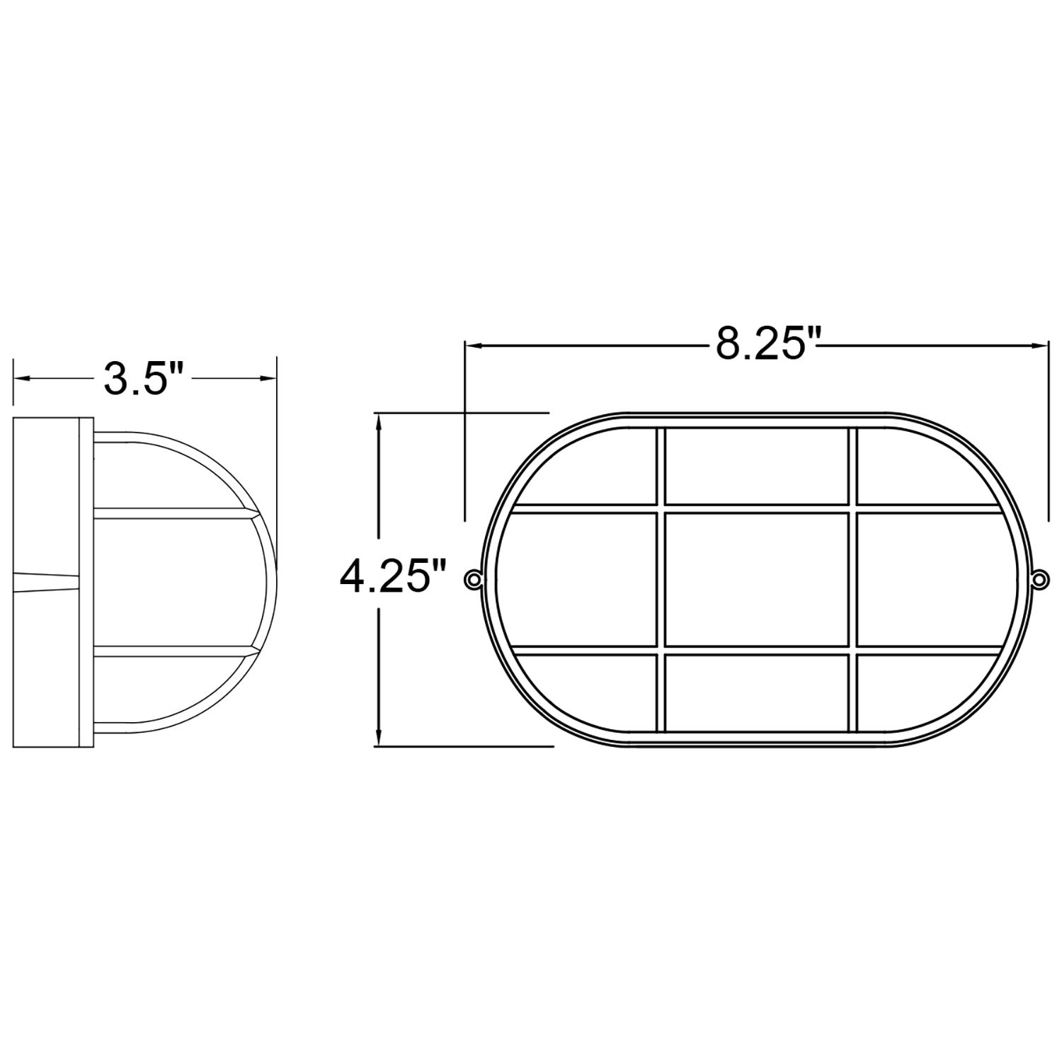 Image 7 Nauticus 4 1/4" High Black Oval Outdoor Bulkhead Wall Light more views