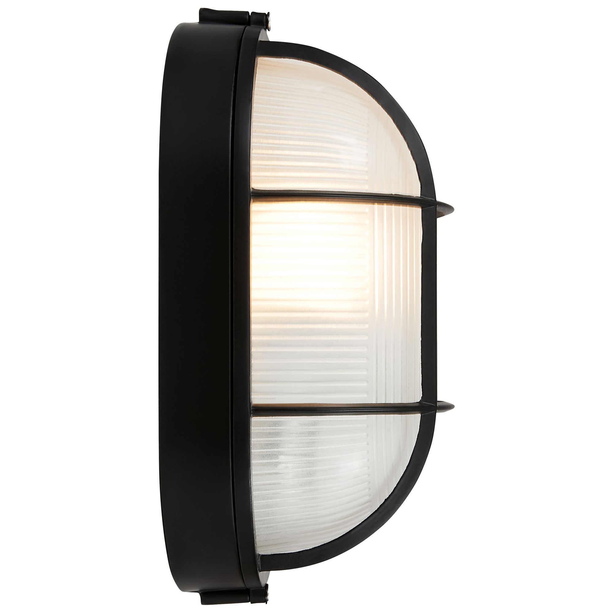 Nauticus 4 1/4" High Black Oval Outdoor Bulkhead Wall Light
