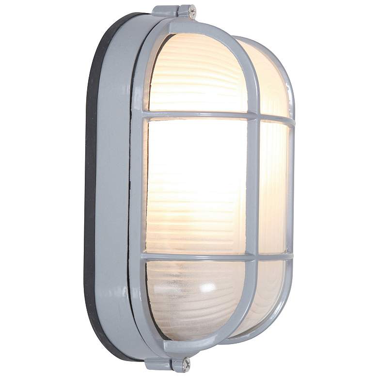Image 2 Nauticus 4 1/4" High Satin Outdoor Bulkhead Wall Light more views