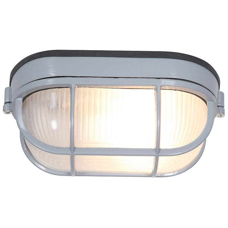 Image 3 Nauticus 4 1/4" High Satin Outdoor Bulkhead Wall Light more views