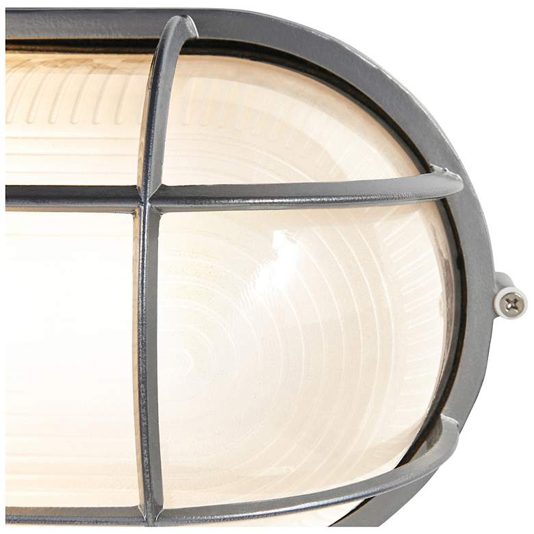 Image 5 Nauticus 4 1/4" High Satin Outdoor Bulkhead Wall Light more views