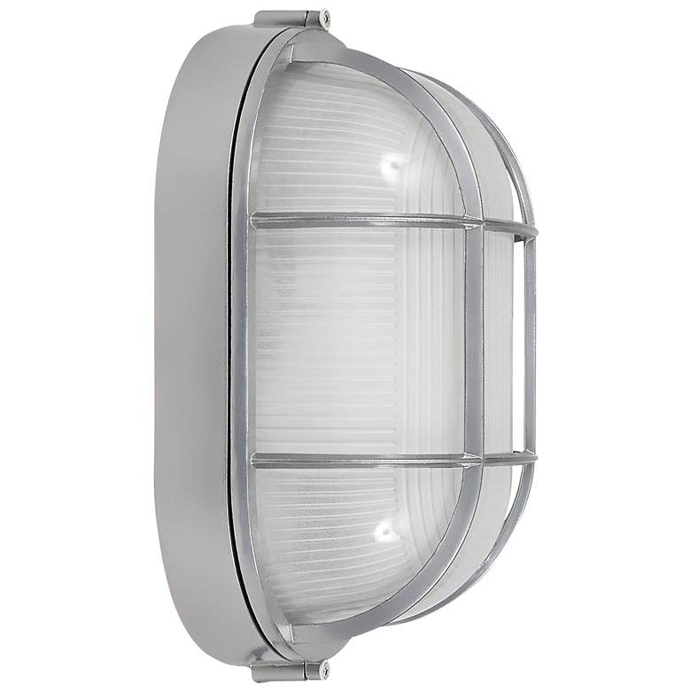 Image 6 Nauticus 4 1/4" High Satin Outdoor Bulkhead Wall Light more views