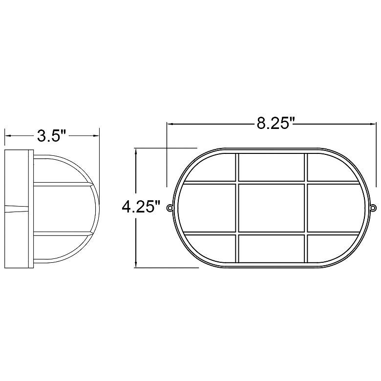 Image 7 Nauticus 4 1/4" High Satin Outdoor Bulkhead Wall Light more views
