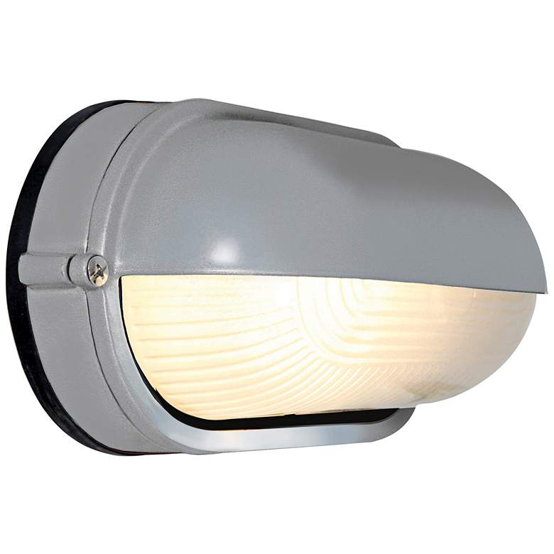 Image 2 Nauticus 4 1/4 inch High Shaded Satin Silver Industrial Outdoor Wall Light more views
