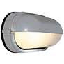 Nauticus 4 1/4" High Shaded Satin Silver Industrial Outdoor Wall Light