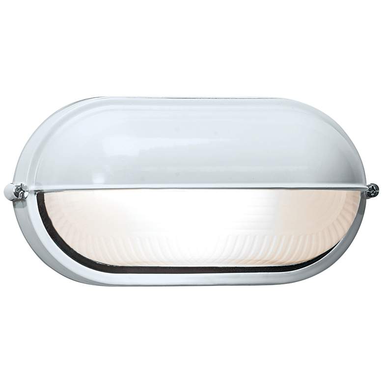 Image 1 Nauticus 4 1/4 inch High Shaded White LED Outdoor Wall Light