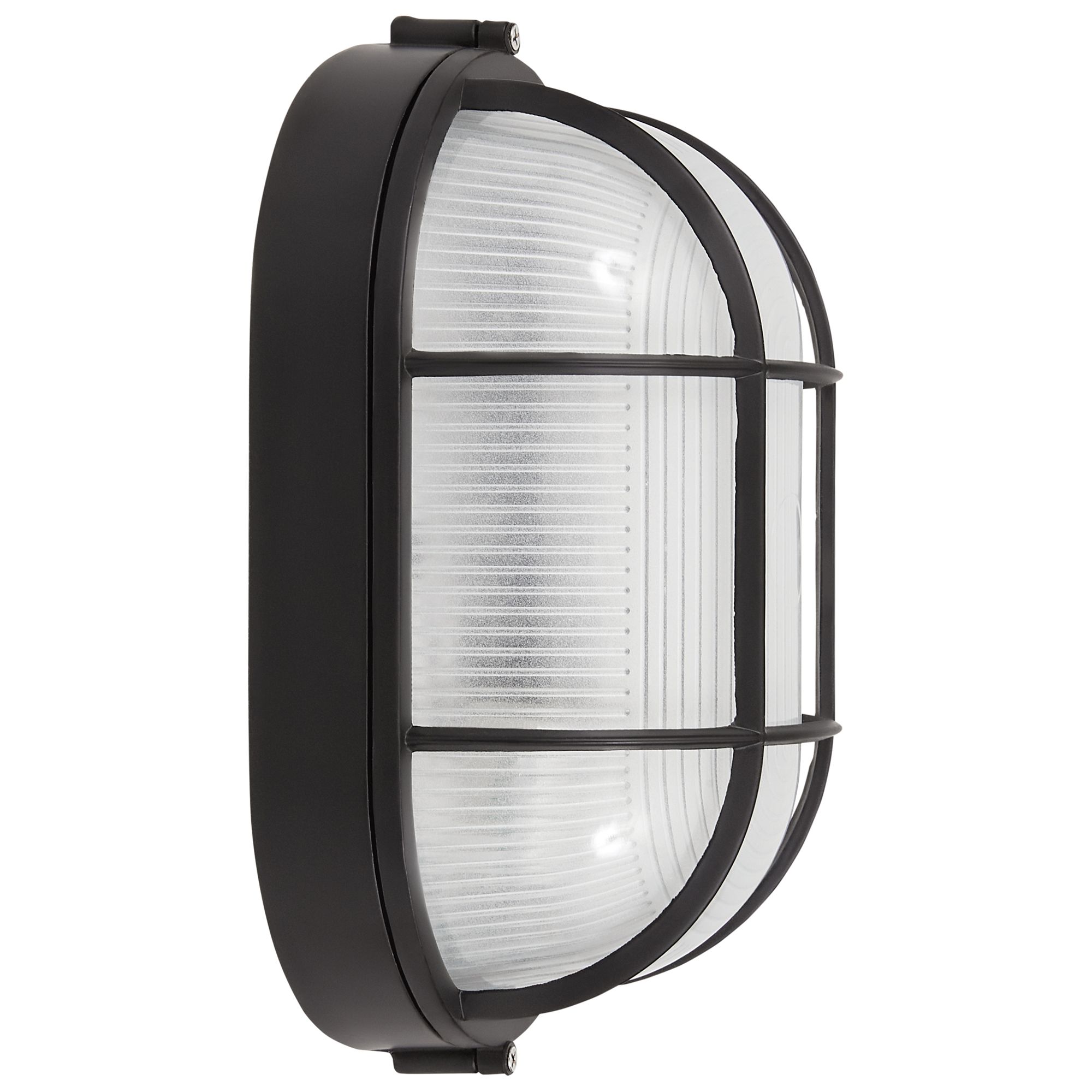 Image 5 Nauticus 6 1/2" High Black Oval Outdoor Bulkhead Wall Light more views