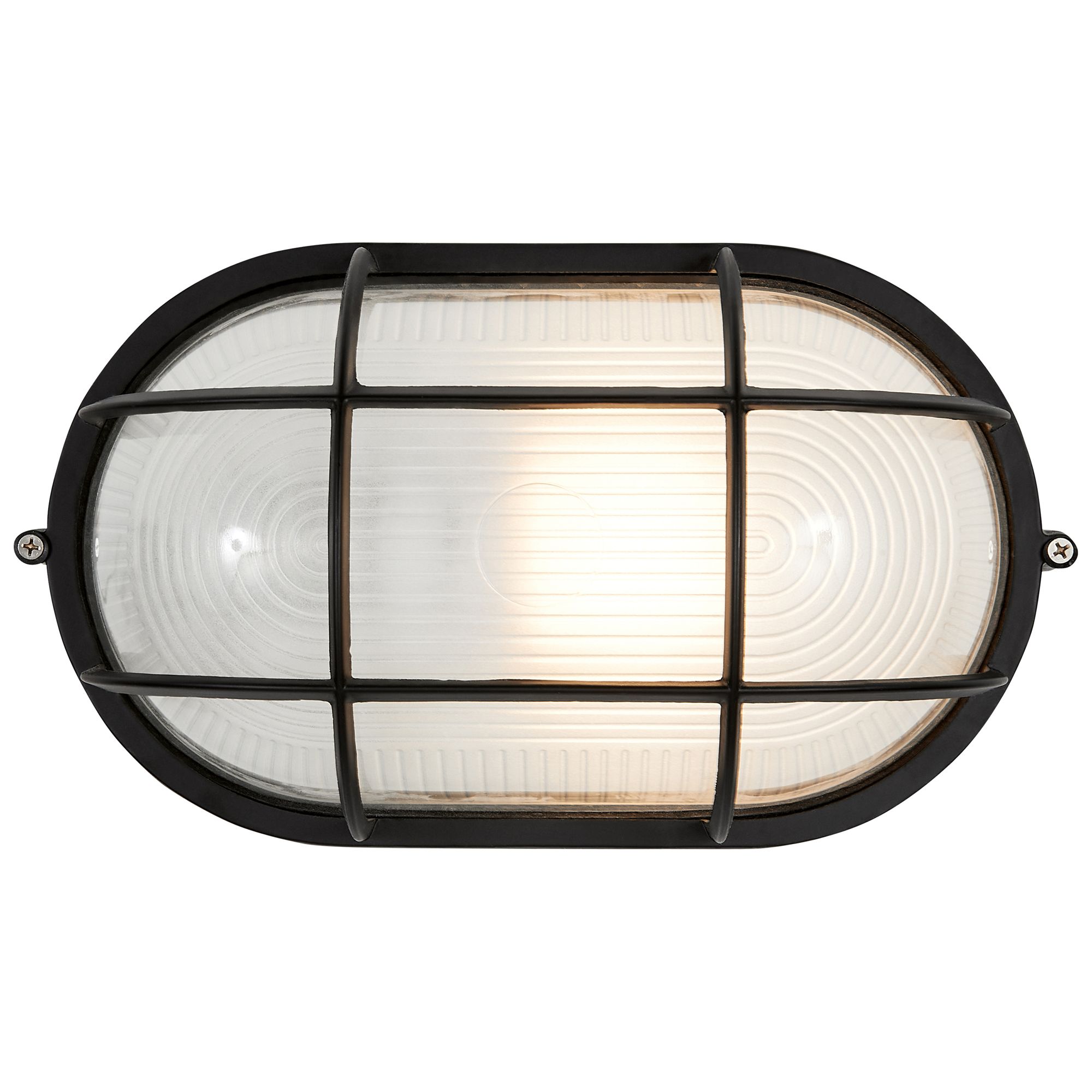 Image 7 Nauticus 6 1/2" High Black Oval Outdoor Bulkhead Wall Light more views