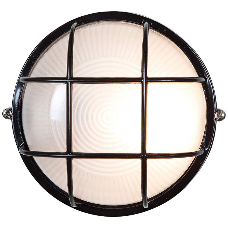 Image 1 Nauticus 7" High Black Industrial Outdoor Wall Light