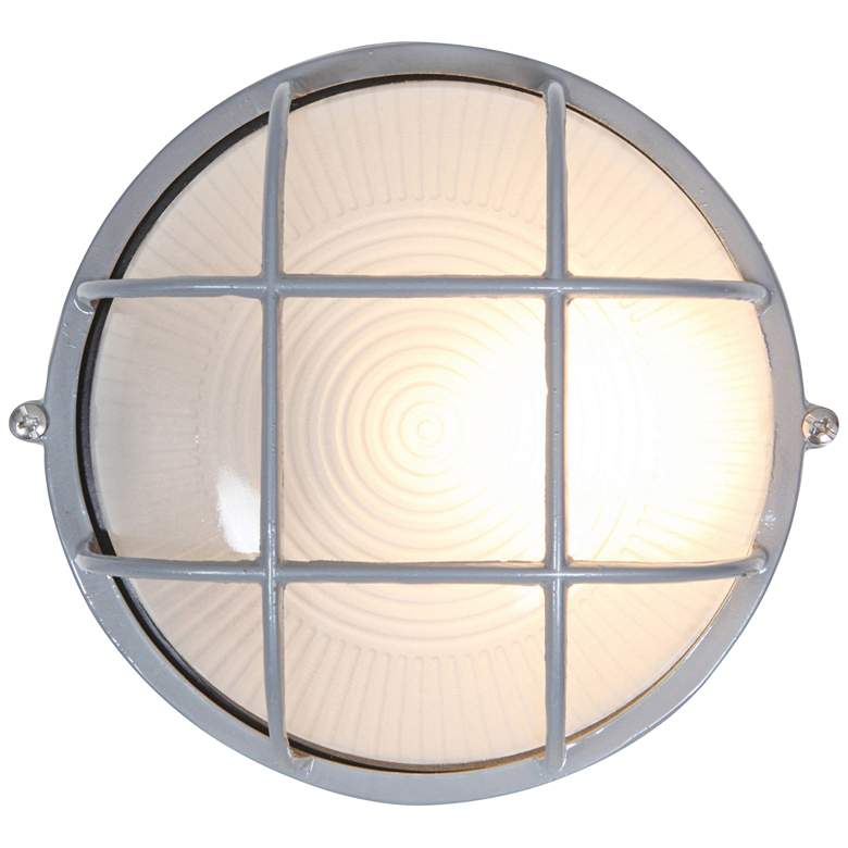 Image 1 Nauticus 7 inch High Satin Modern Industrial Outdoor Wall Light