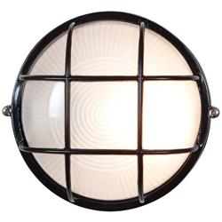 Nauticus 9 1/2&quot; High Black LED Outdoor Wall Light