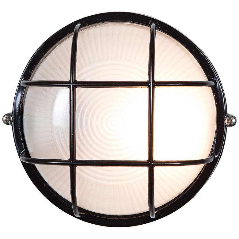 Image 1 Nauticus 9 1/2" High Black LED Outdoor Wall Light