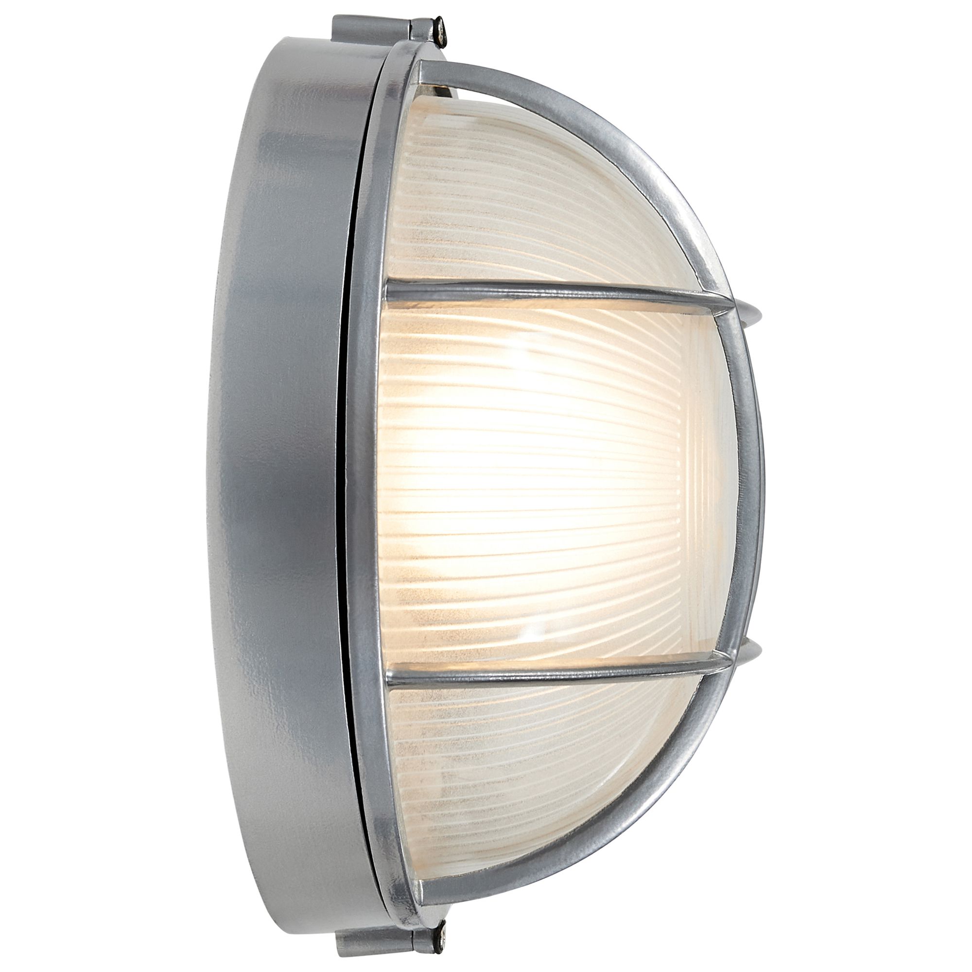 Image 3 Nauticus 9 1/2" High Satin Nickel Industrial Outdoor Light more views