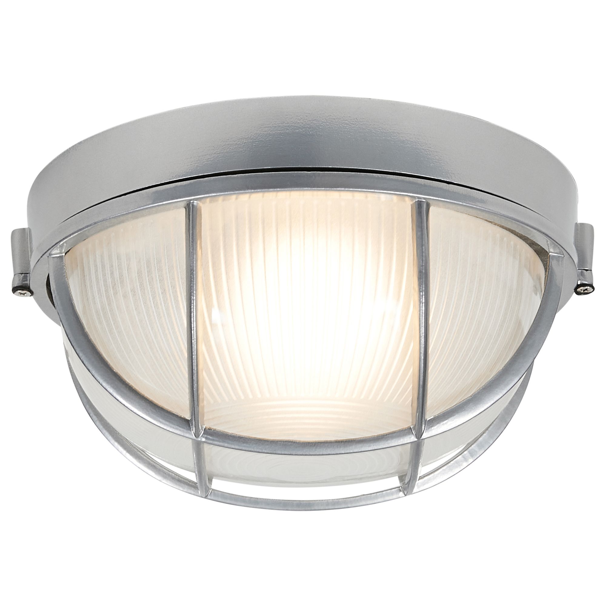 Image 4 Nauticus 9 1/2" High Satin Nickel Industrial Outdoor Light more views