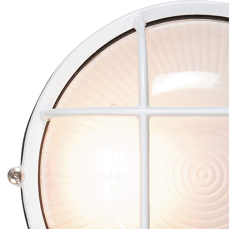 Image 2 Nauticus 9 1/2" High White Round Outdoor LED Wall Light more views