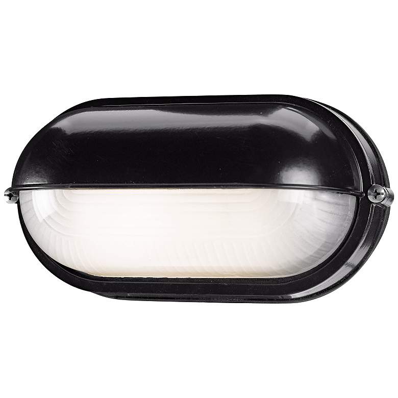 Image 2 Nauticus Bulkhead Black 8 1/4" Wide ADA Outdoor Wall Light