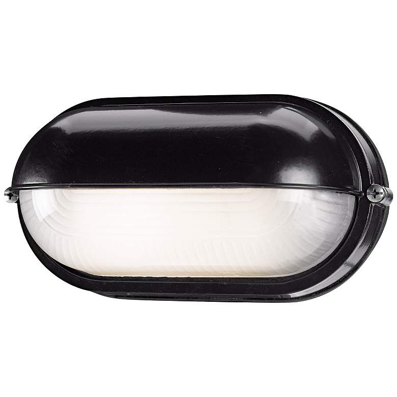 Image 1 Nauticus Bulkhead Black 8 1/4 inch Wide ADA Outdoor Wall Light