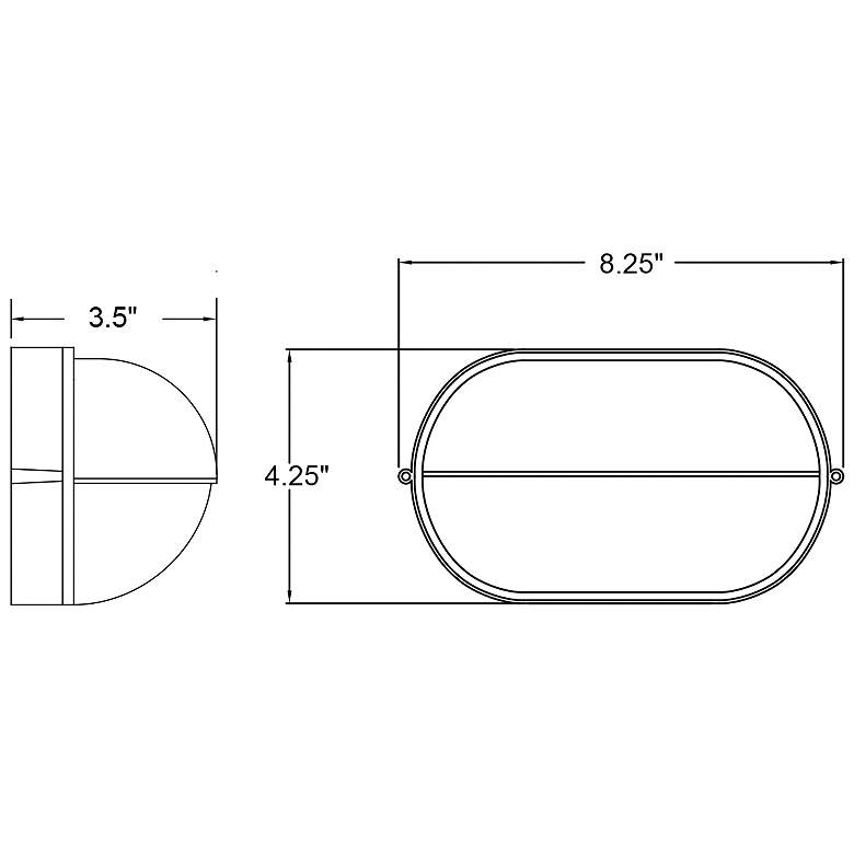 Image 4 Nauticus Bulkhead Black 8 1/4" Wide ADA Outdoor Wall Light more views