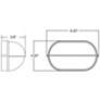 4_Nauticus Bulkhead Black 8 1/4" Wide ADA Outdoor Wall Light more views