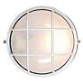 Nauticus Collection 7" Round White Outdoor Wall Light in scene