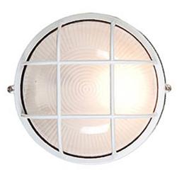Nauticus Collection 7" Round White Outdoor Wall Light