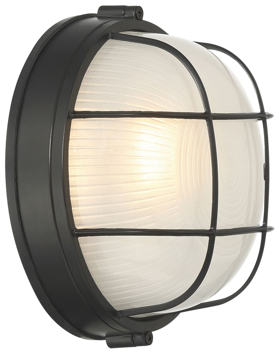 Nauticus Round Dual Mount 7" High Black Outdoor LED Wall Sconce