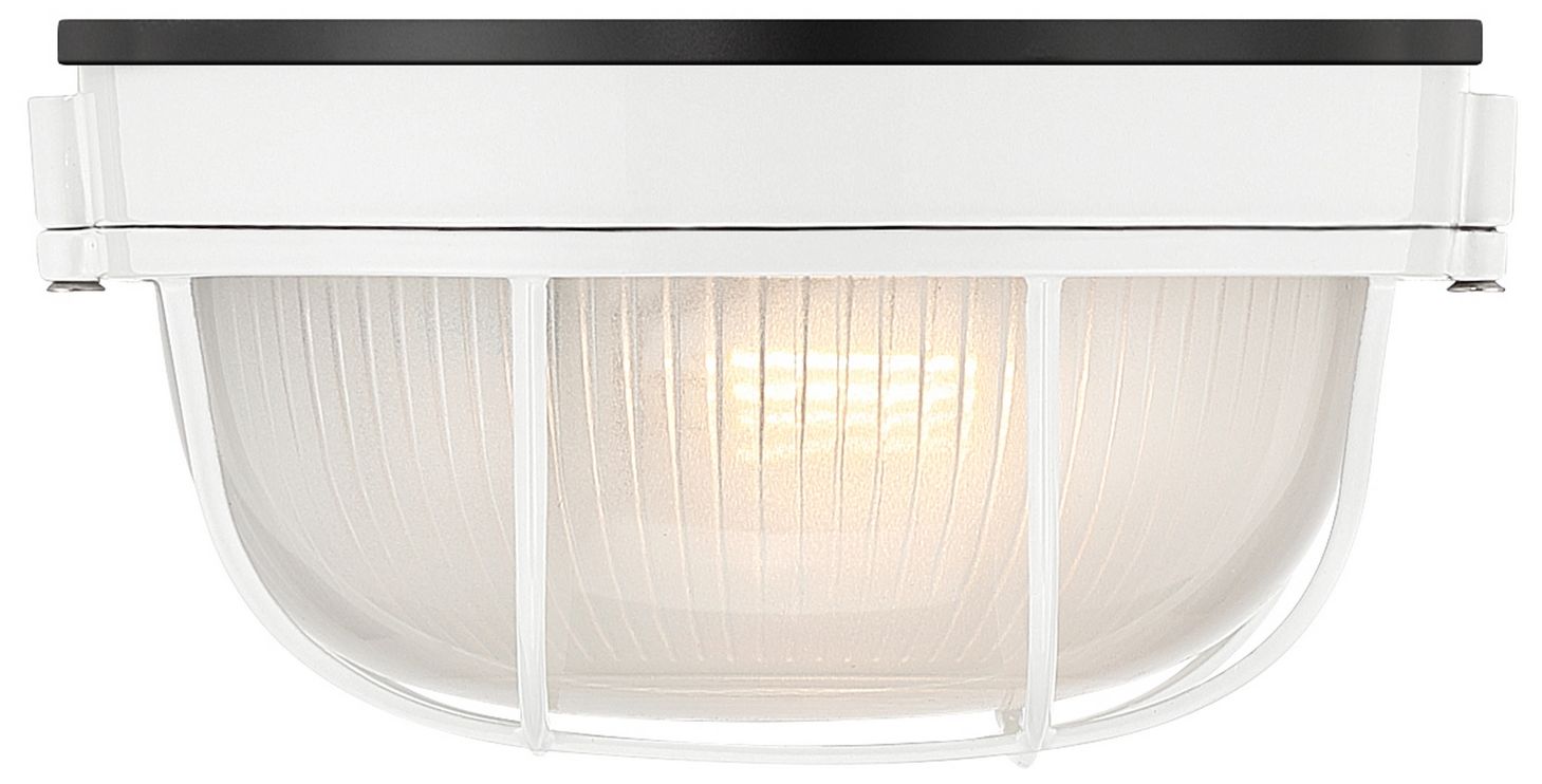 Thumbnail4 of Nauticus Round Dual Mount 7" High White Outdoor Wall Sconce more views