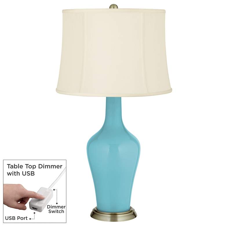 Image 1 Nautilus Anya Table Lamp with Dimmer