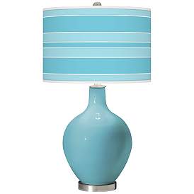 Image1 of Nautilus Bold Stripe Ovo Glass Table Lamp
