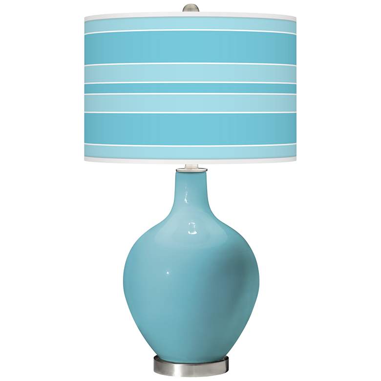 Image 1 Nautilus Bold Stripe Ovo Glass Table Lamp