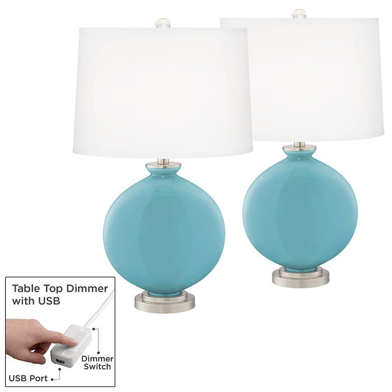 Image 1 Nautilus Carrie Table Lamp Set of 2 with Dimmers