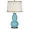 Nautilus Double Gourd Table Lamp with Rhinestone Lace Trim
