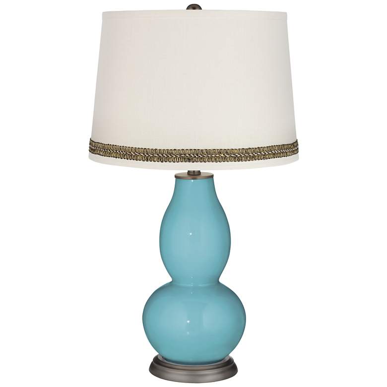 Image 1 Nautilus Double Gourd Table Lamp with Wave Braid Trim