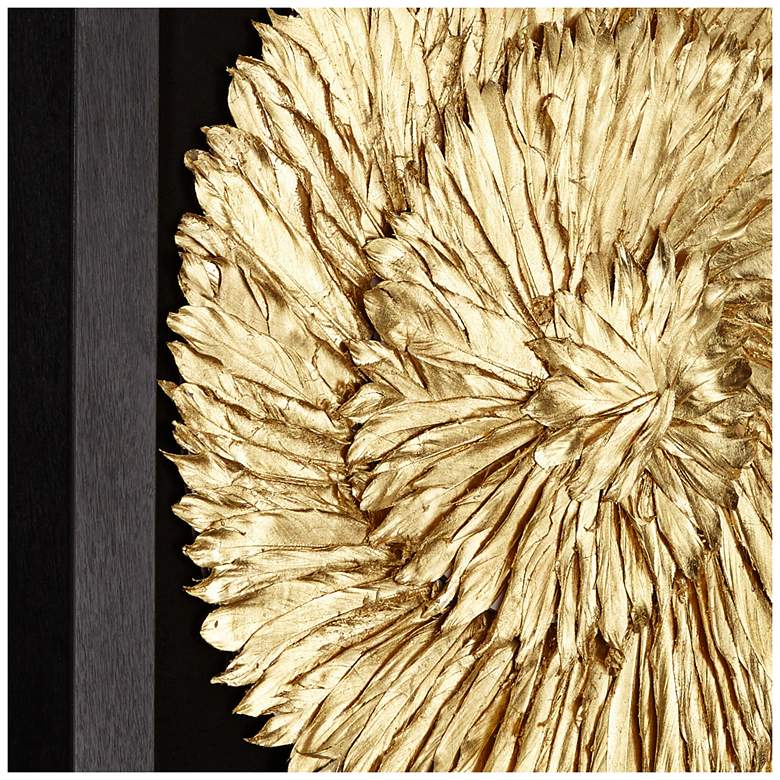 Image 3 Nautilus Feathers Gold 31 1/2" Square Wall Art more views