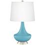 Nautilus Gillan Glass Table Lamp with Dimmer