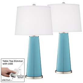 Image1 of Nautilus Leo Table Lamp Set of 2 with Dimmers